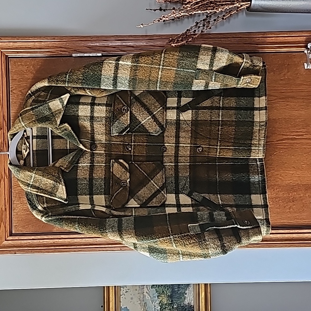 Vintage 60's Woolrich Plaid Wool D Pocket Jacket
